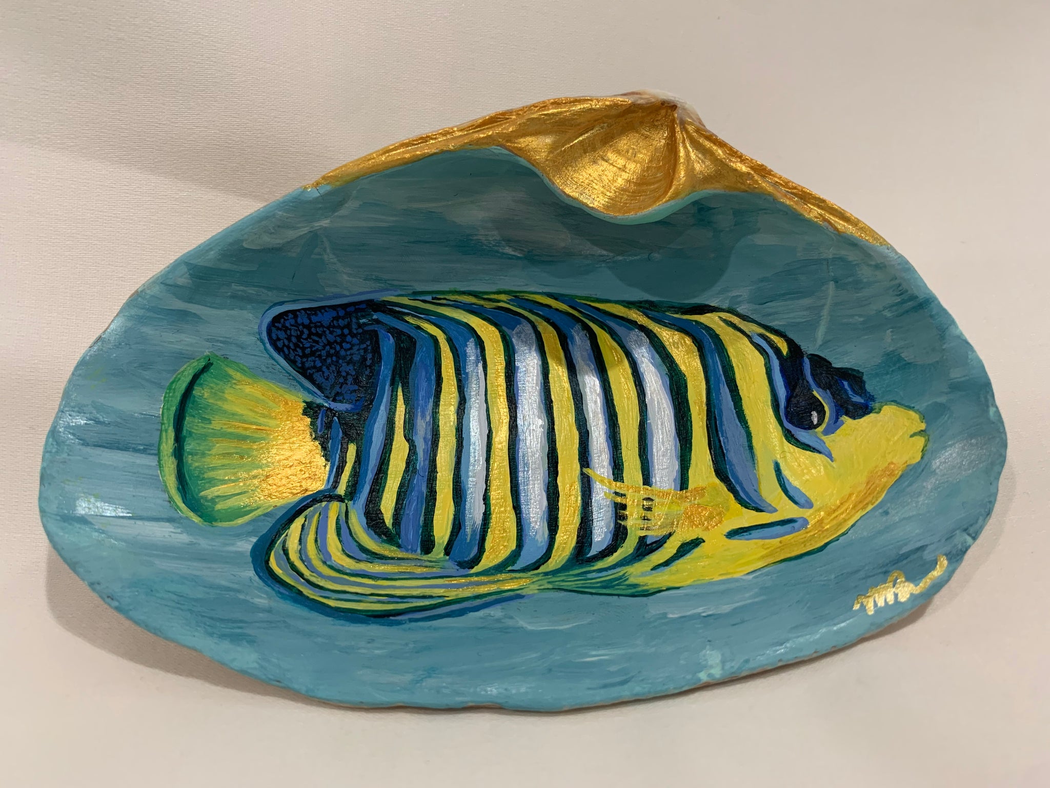 Tropical Fish Shell (hand painted)