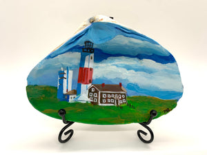 Montauk lighthouse (hand painted)