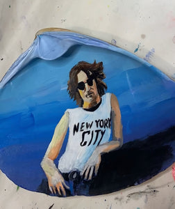 John Lennon portrait; hand painted