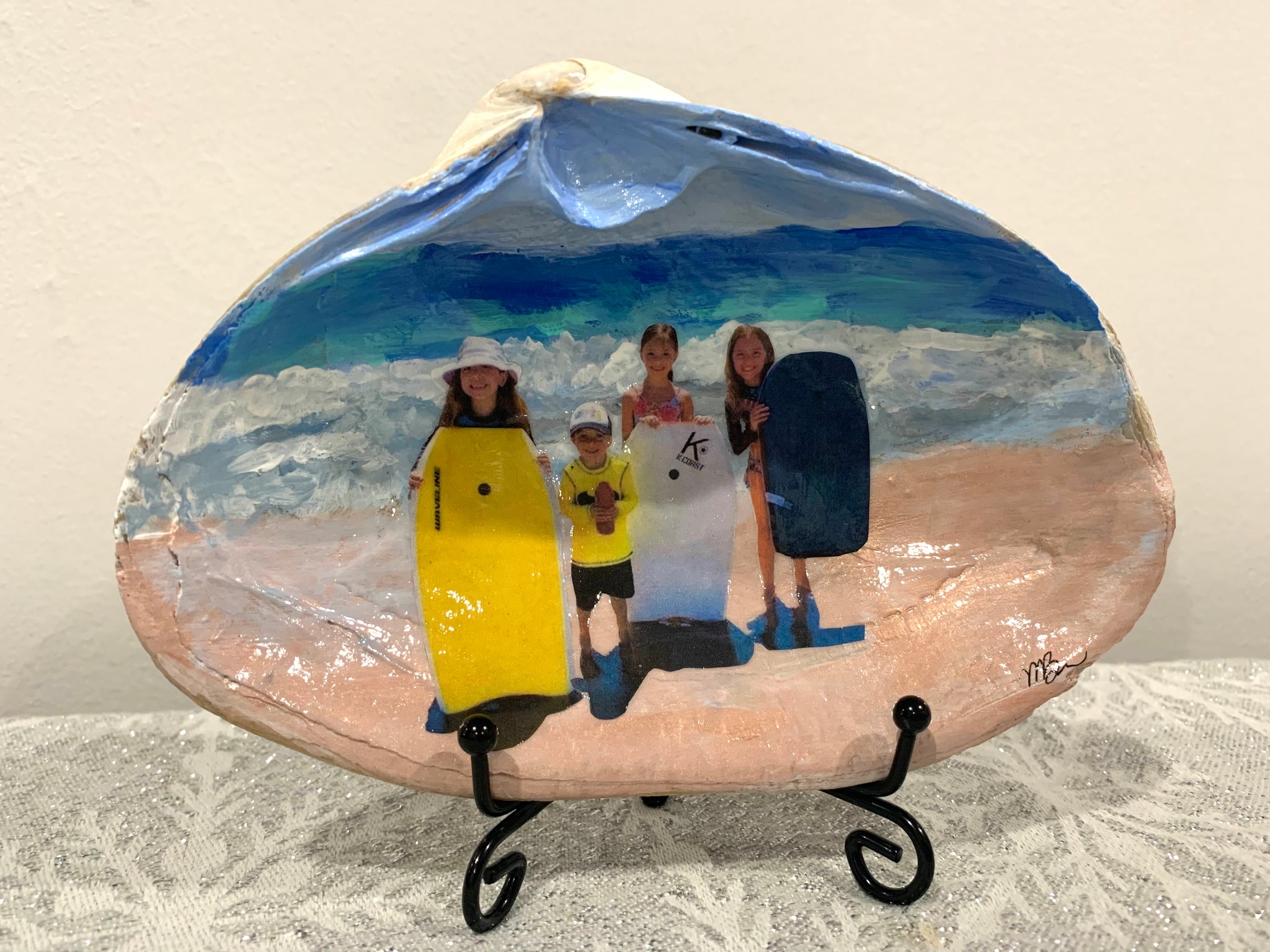 Kids at the Beach Shell (photo overlay)