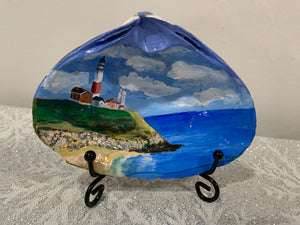 Lighthouse Shell (hand painted)
