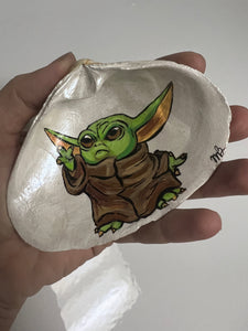 Baby Yoda; hand painted