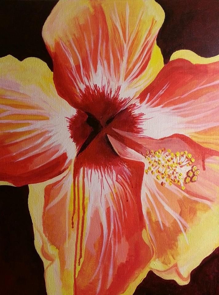 Hibiscus (acrylic on canvas 20x30)