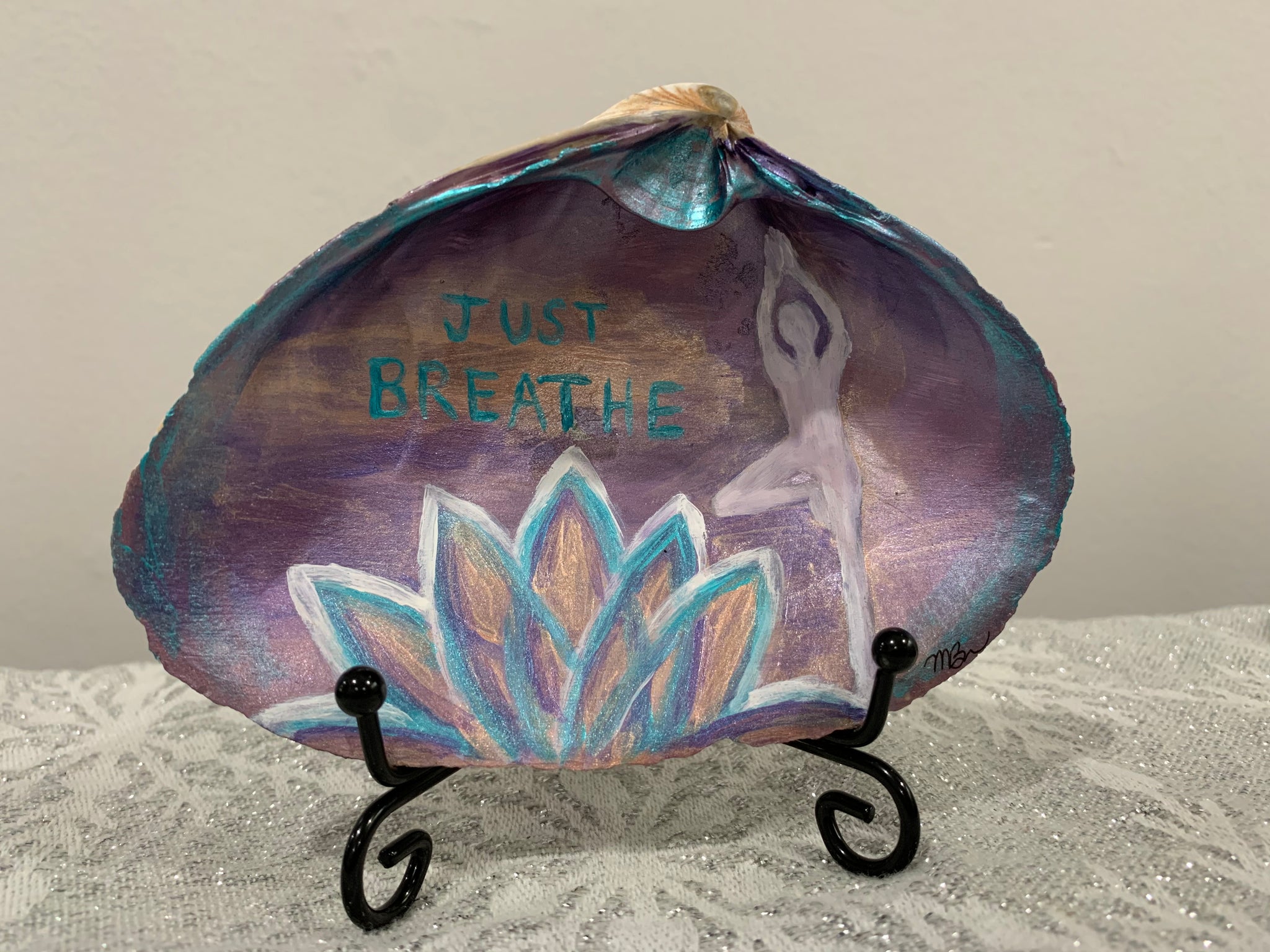 Lotus Yoga Shell (hand painted)
