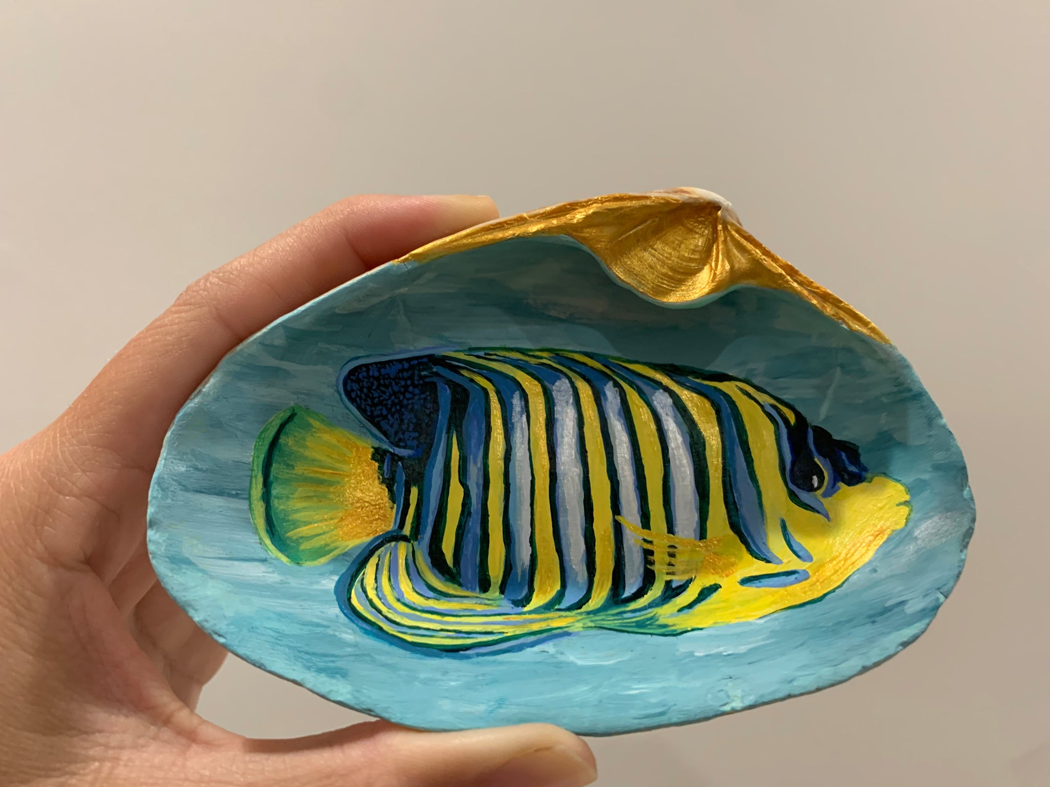 Tropical Fish Shell (hand painted)